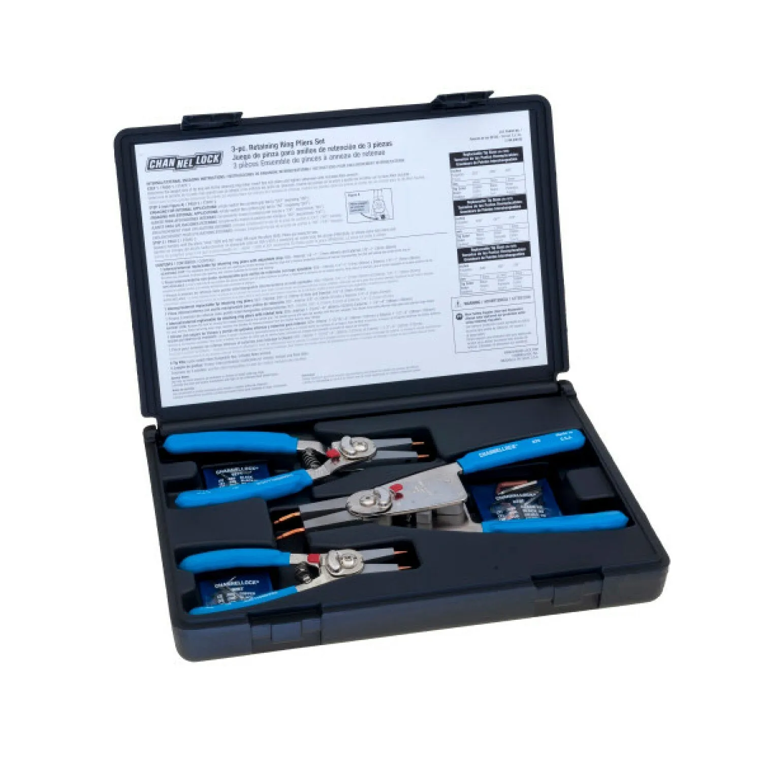 Channellock RT-3 3PC Convertible Retaining Ring Pliers Set