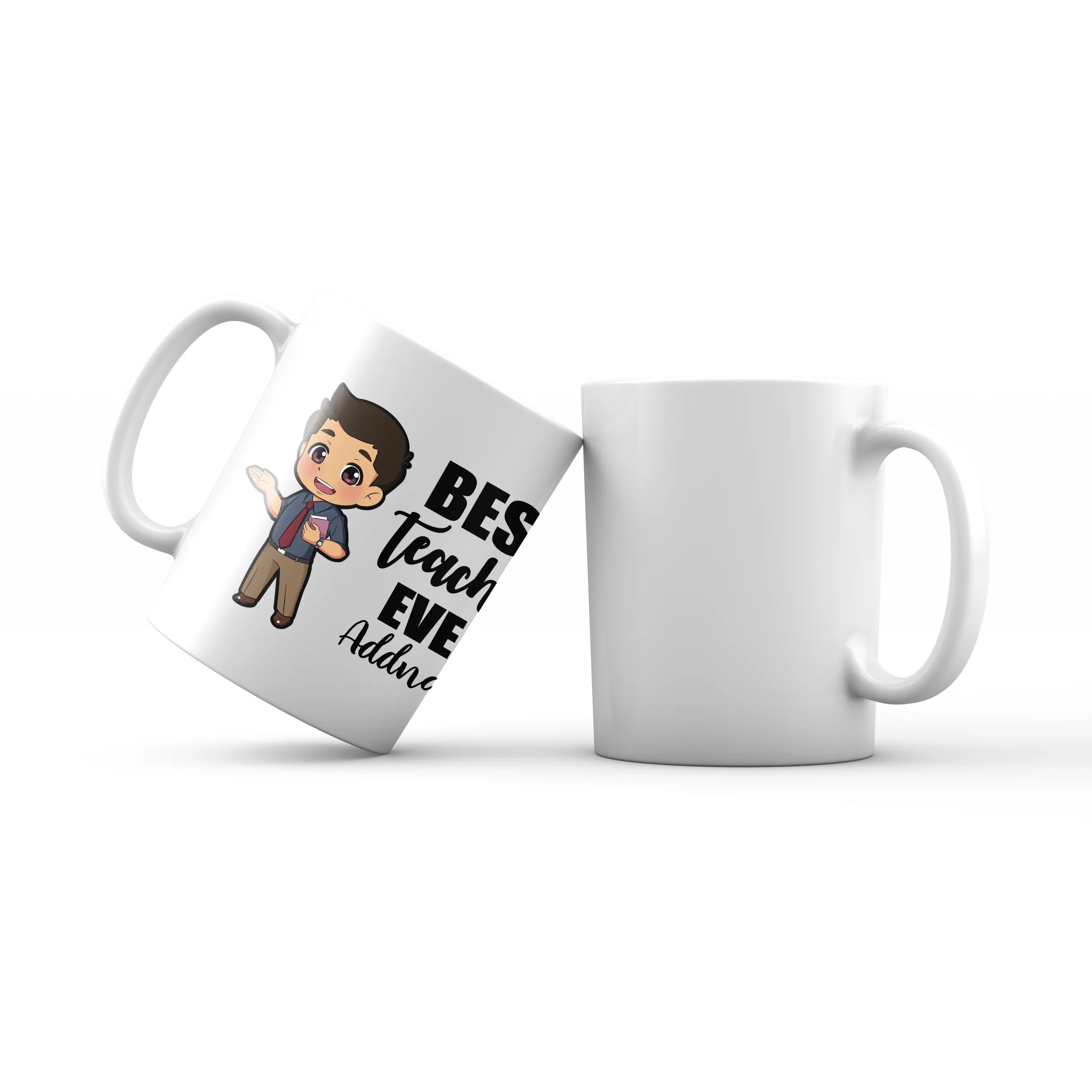 Chibi Teachers Malay Man Best Teacher Ever Addname Mug