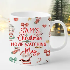 Christmas Mug Personalised Snowman Santa Hot Chocolate, Christmas Eve Box Stocking Filler