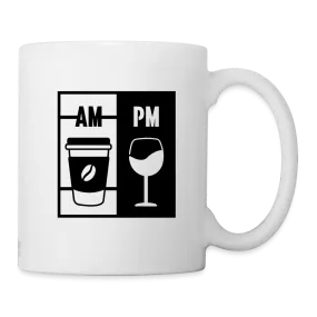 Coffee AM Wine PM Coffee Mug