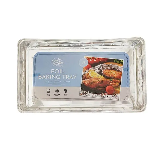 Cooke & Miller Foil Baking Tray 4 Pack