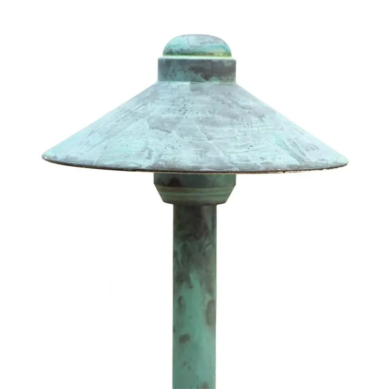 CopperMoon CM.6018 12V Copper 6" Path Light Top, 14.75" X 3/4" Copper Stem With Stake