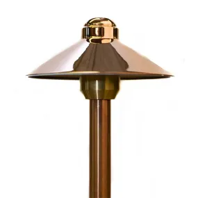 CopperMoon CM.6018 12V Copper 6" Path Light Top, 14.75" X 3/4" Copper Stem With Stake