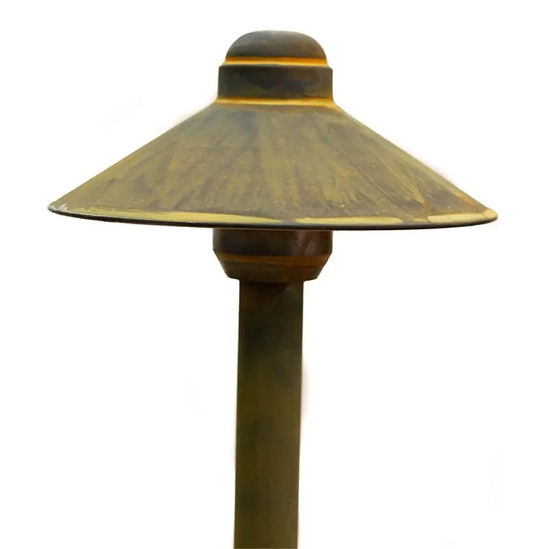 CopperMoon CM.6018 12V Copper 6" Path Light Top, 14.75" X 3/4" Copper Stem With Stake