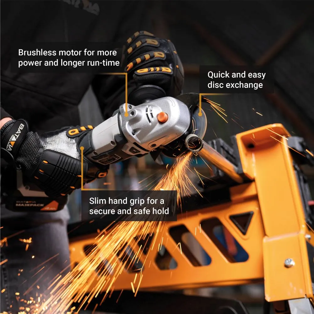 Cordless Angle Grinder Brushless 18V 115mm