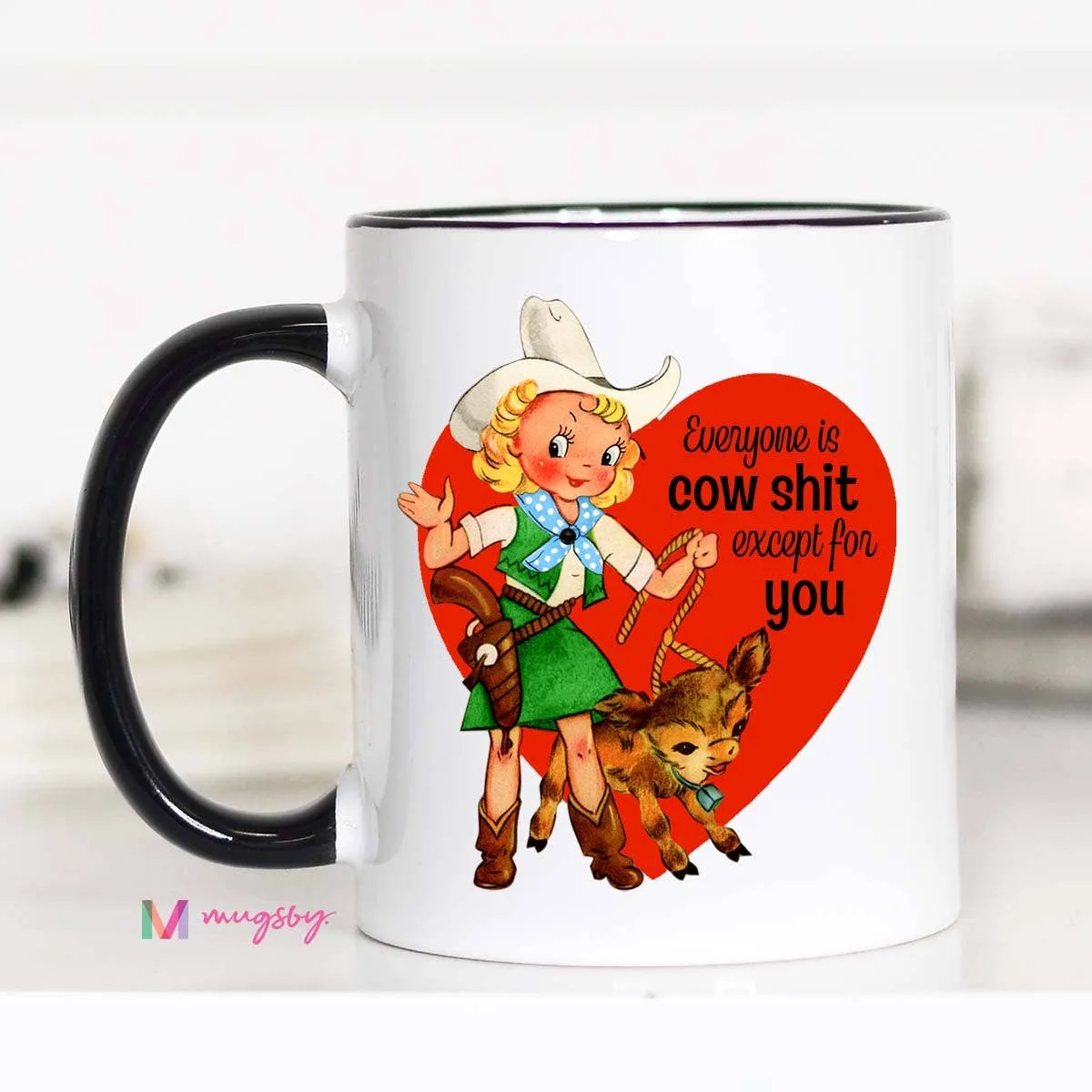 cow patty mug