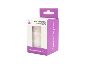 Crafters Companion Vellum Washi Rolls - Christmas Red Sentiments