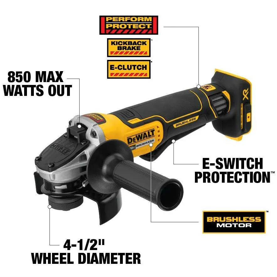 DeWalt DCG413B 4-1/2" 20V MAX* Brushless Cut Off Grinder w E-Brake (BARE)