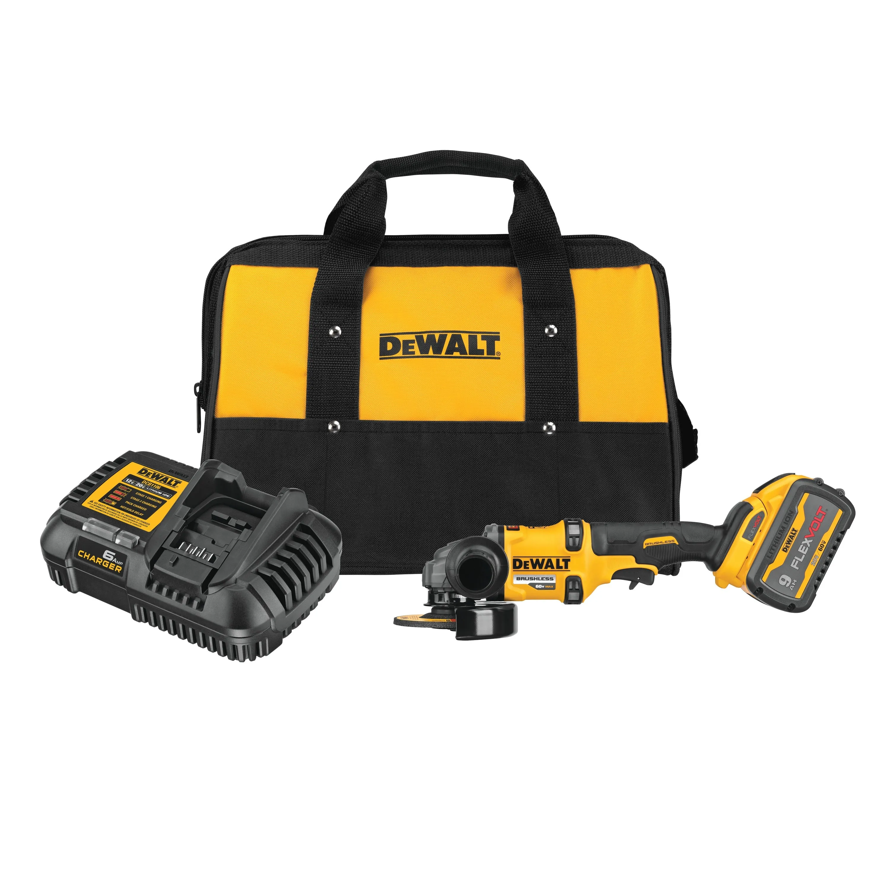 DeWalt DCG418X1 Flexvolt 60V MAX 4-1/2" - 6" Cordless Grinder Kit