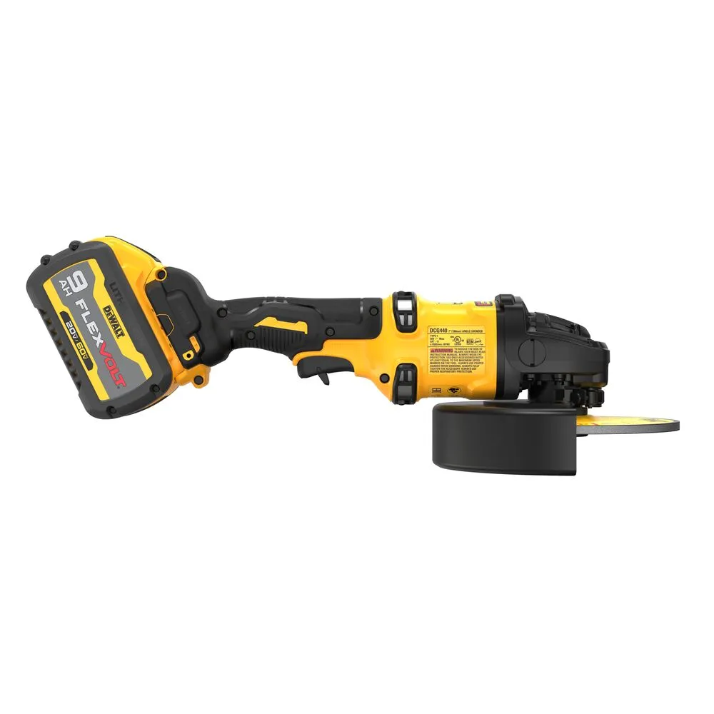 DeWALT DCG440X2 60V FLEXVOLT 7" Cordless Angle Grinder w/ Kickback Break Kit