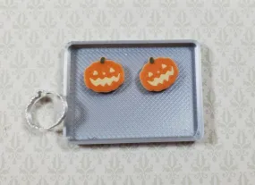 Dollhouse 2 Pumpkin Cookies Baking Tray & Cutter 1:12 Scale Halloween Miniatures