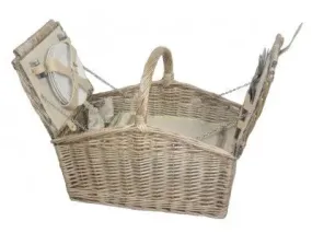 DOUBLE LIDDED 4 PERSON PICNIC HAMPER