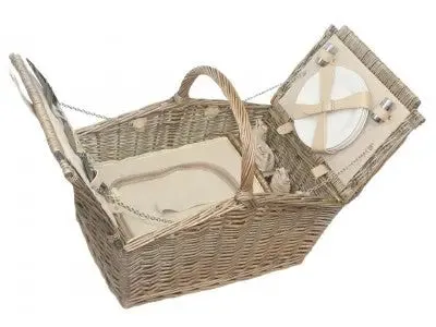 DOUBLE LIDDED 4 PERSON PICNIC HAMPER