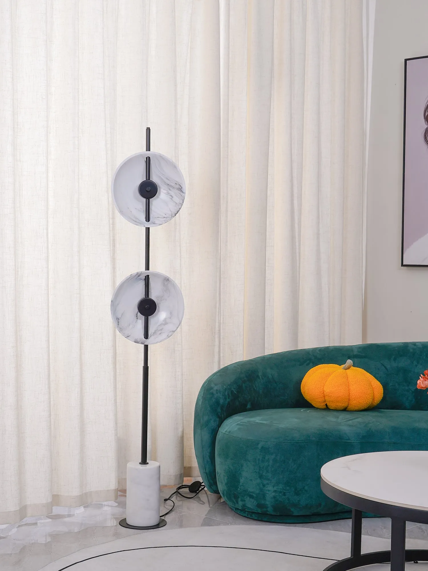 Double Moon Floor Lamp