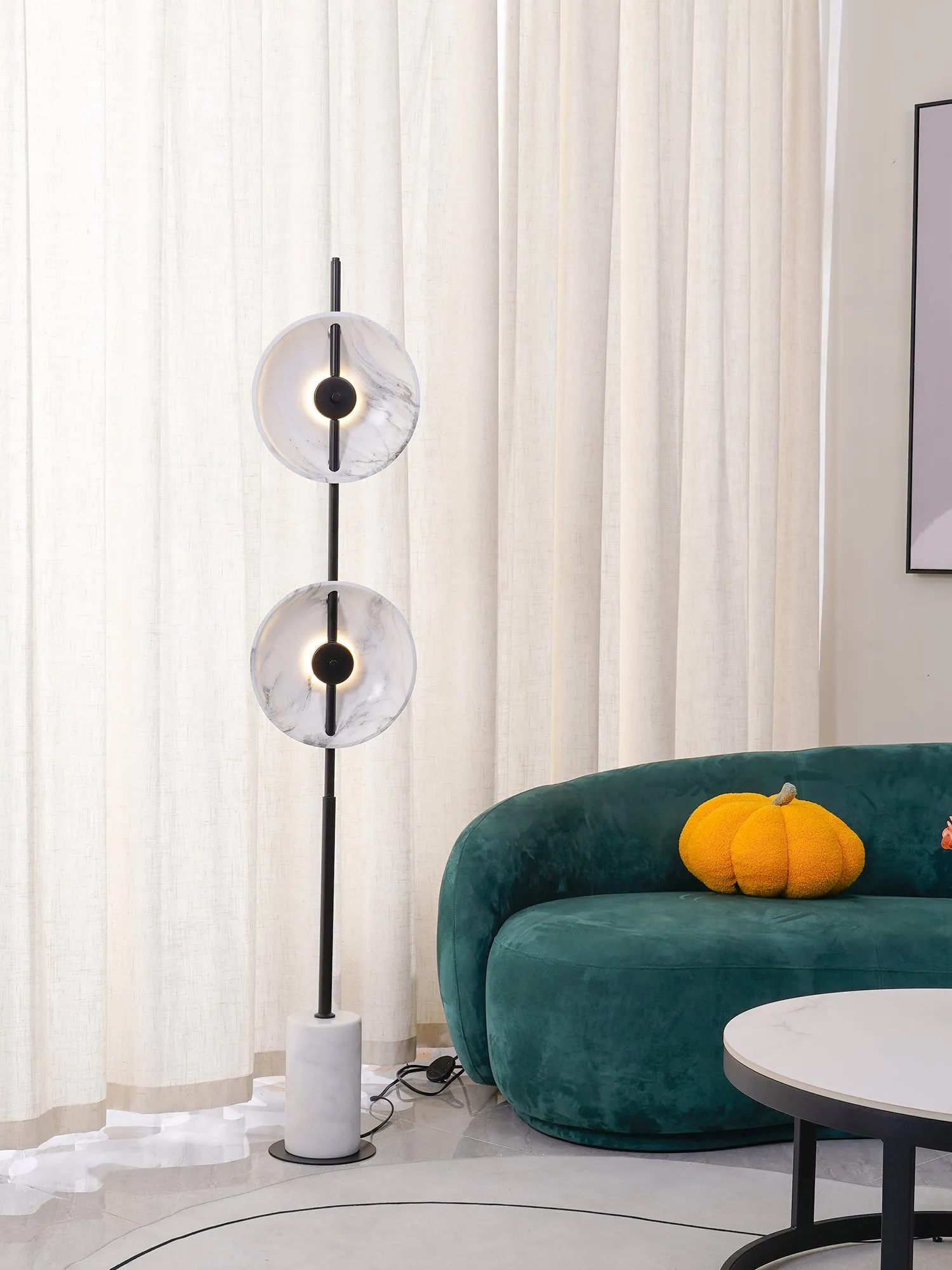 Double Moon Floor Lamp