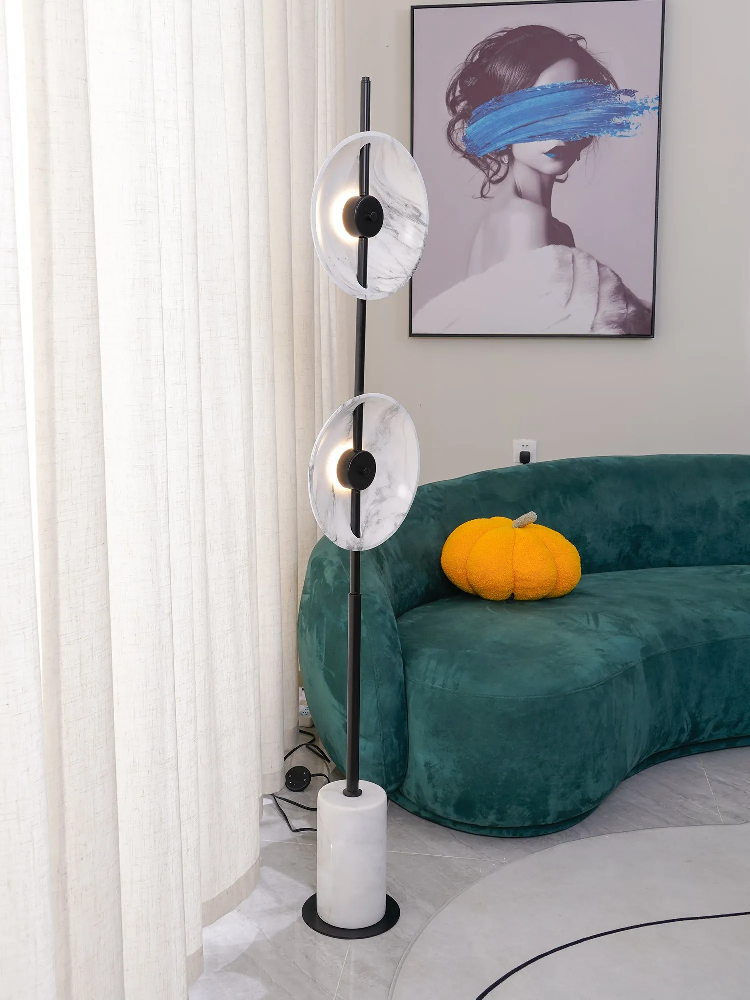 Double Moon Floor Lamp