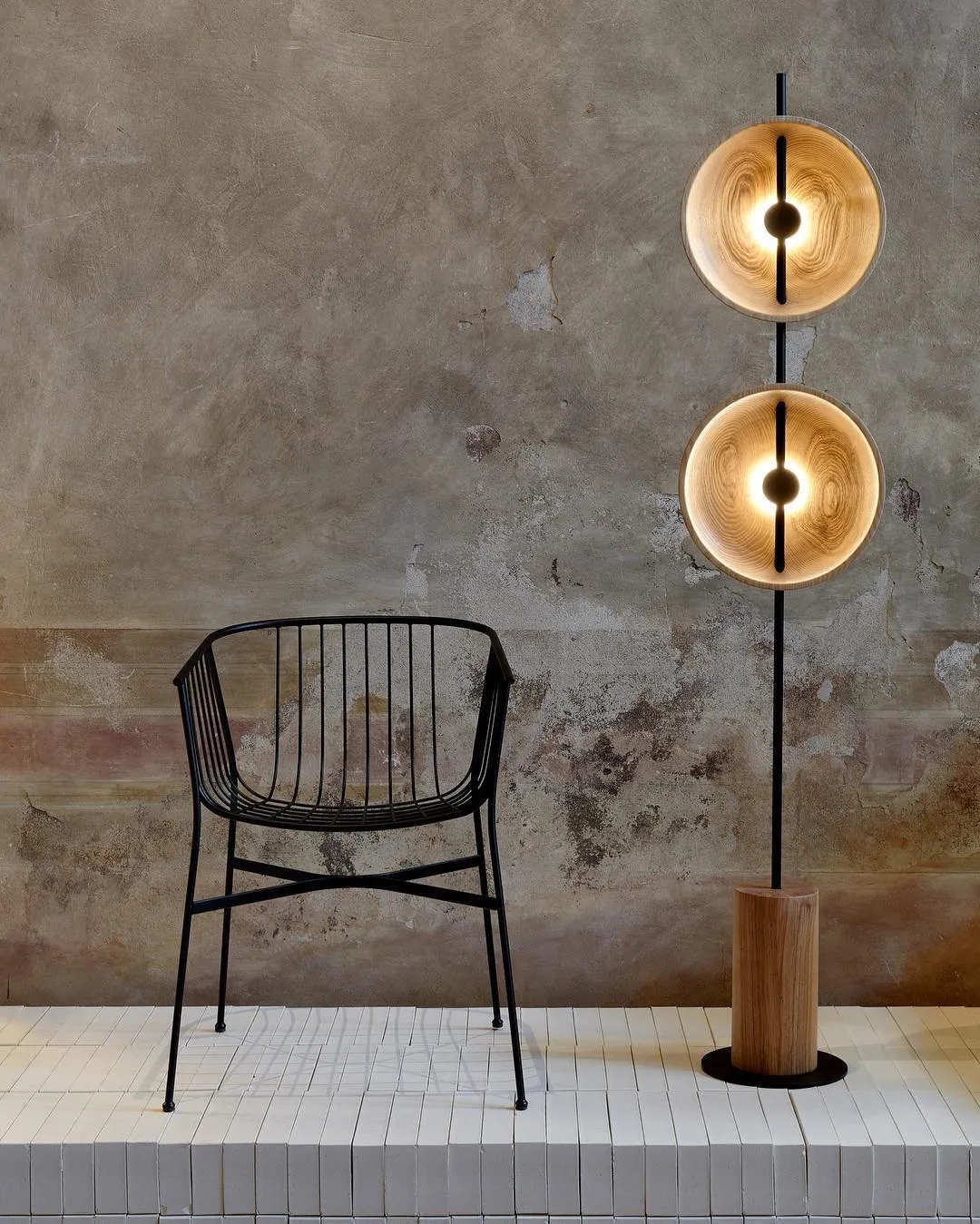 Double Moon Floor Lamp