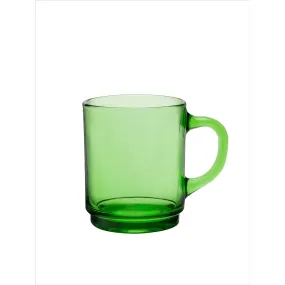 Duralex Versailles Glass Tea Mug with Handle Green 8oz