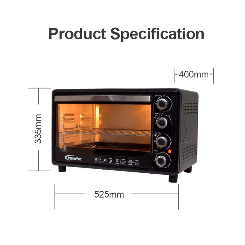 Electric Oven 30L with Rotisserie & Convection Functions, 1 Trays & Wire Mesh (PPT30)