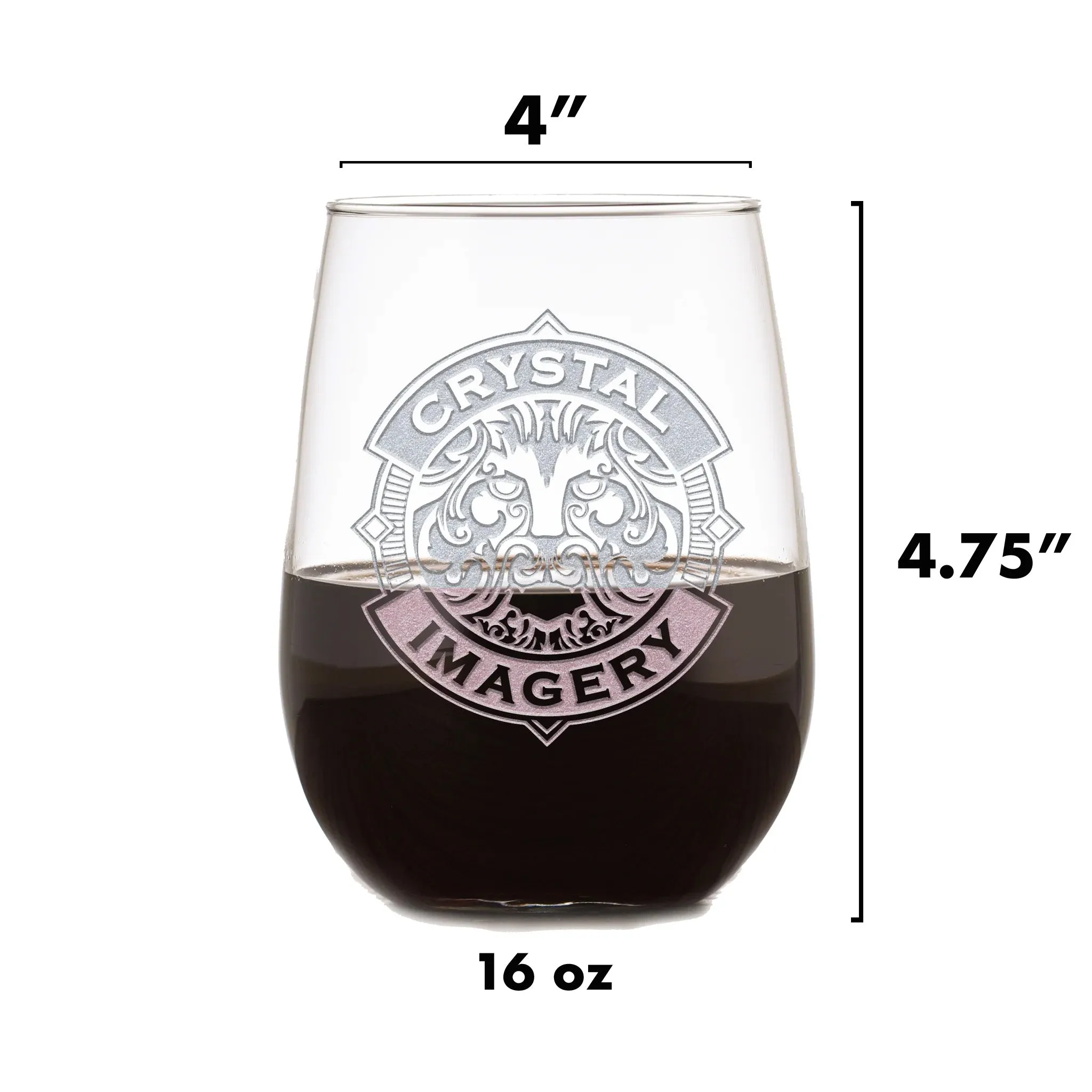 Engraved Anniversary Stemless Wine Glass