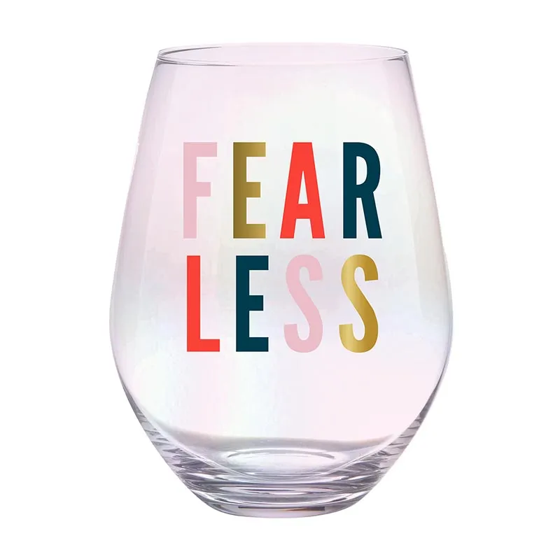 Fearless Jumbo Stemless Wine Glass in Iridescent | 30 Oz. | Holds an Entire Bottle of Wine