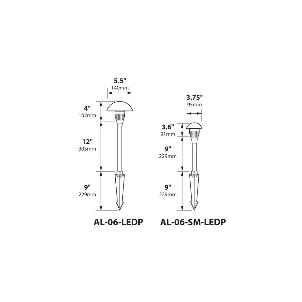 Focus Industries AL-06-LEDP 4W Mushroom Hat 5.5" Area Light