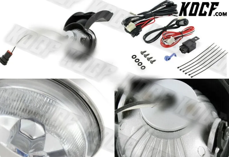 For Dodge Ram 1500 2500 3500 Chrome Housing Clear Lens Fog Driving Lights Lamps