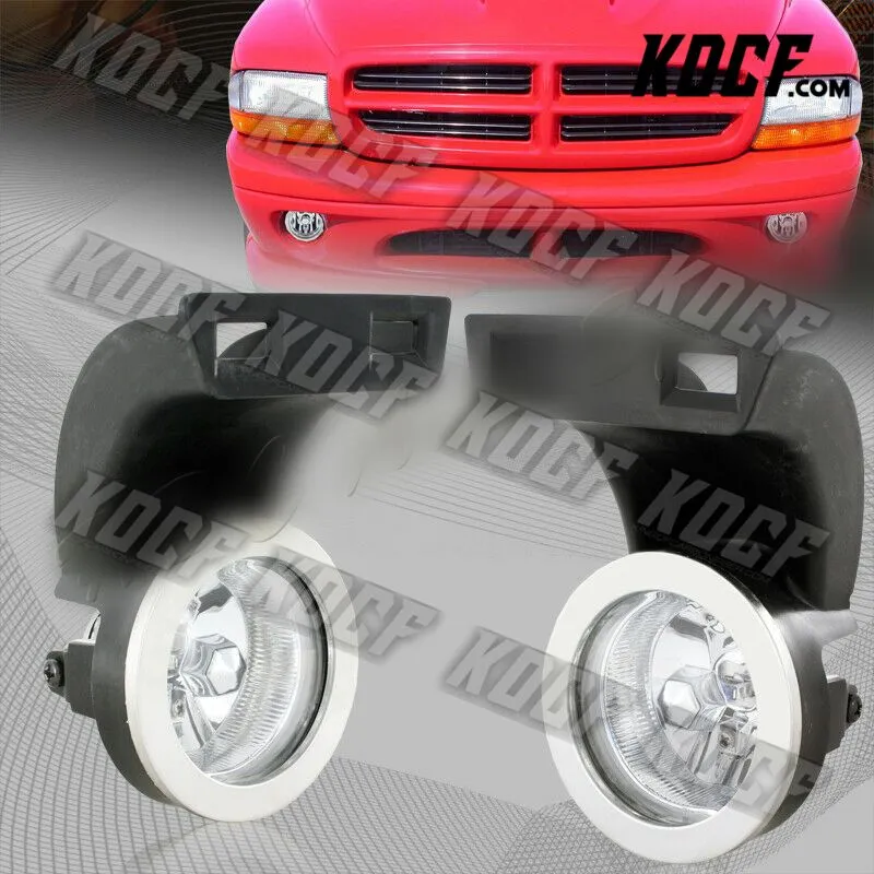 For Dodge Ram 1500 2500 3500 Chrome Housing Clear Lens Fog Driving Lights Lamps