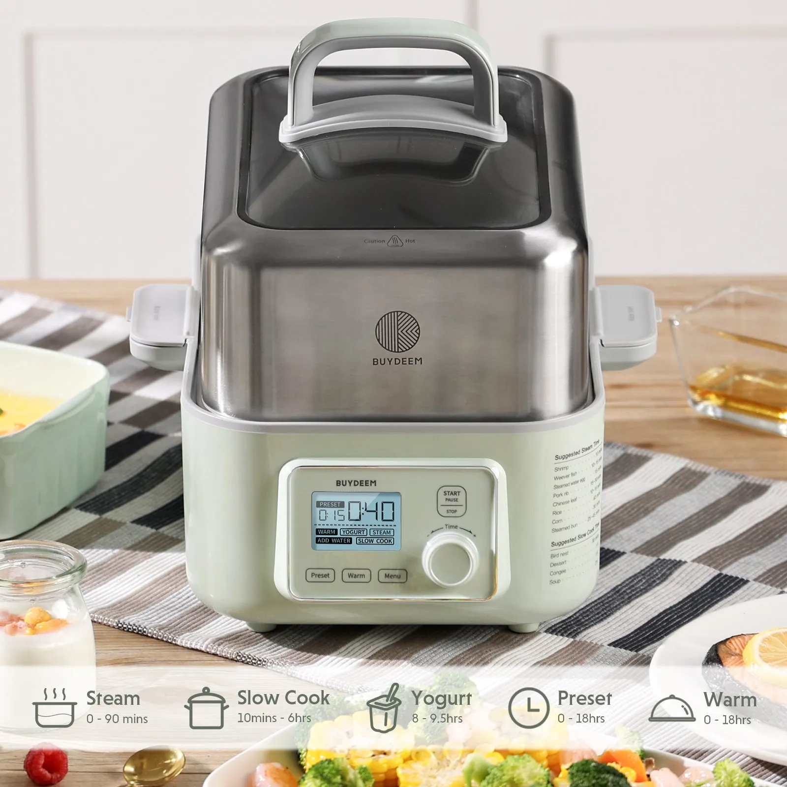 G553 Electric Food Steamer, 5QT (Stew Pots Not Included)