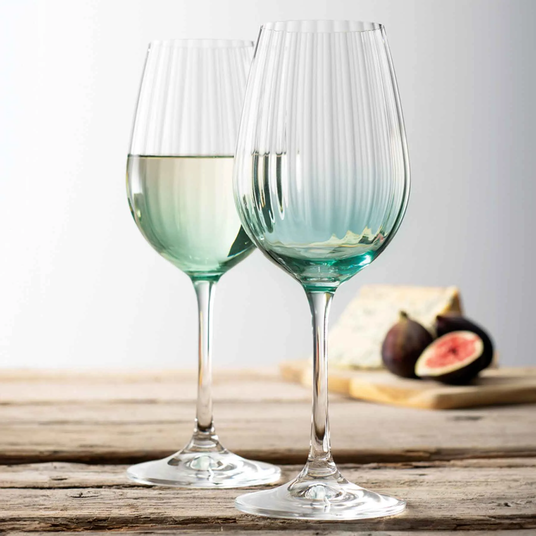 Galway Crystal Erne Wine Set of 2- Aqua