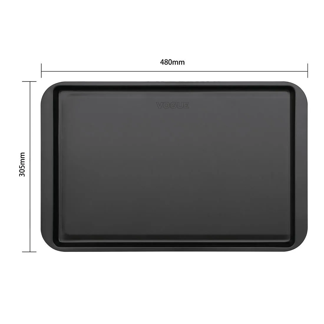 GD016 Vogue Non-Stick Carbon Steel Baking Tray 482 x 305mm