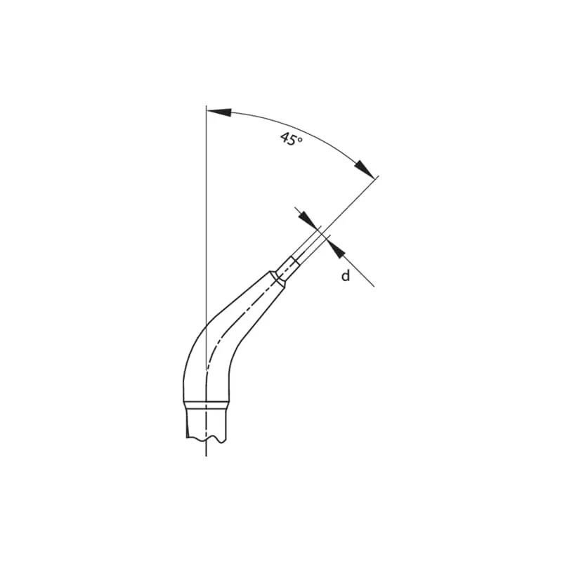 Gedore 2014971 Circlip Pliers For Internal Retaining Rings, Angled 45 Degrees, 12-25 mm