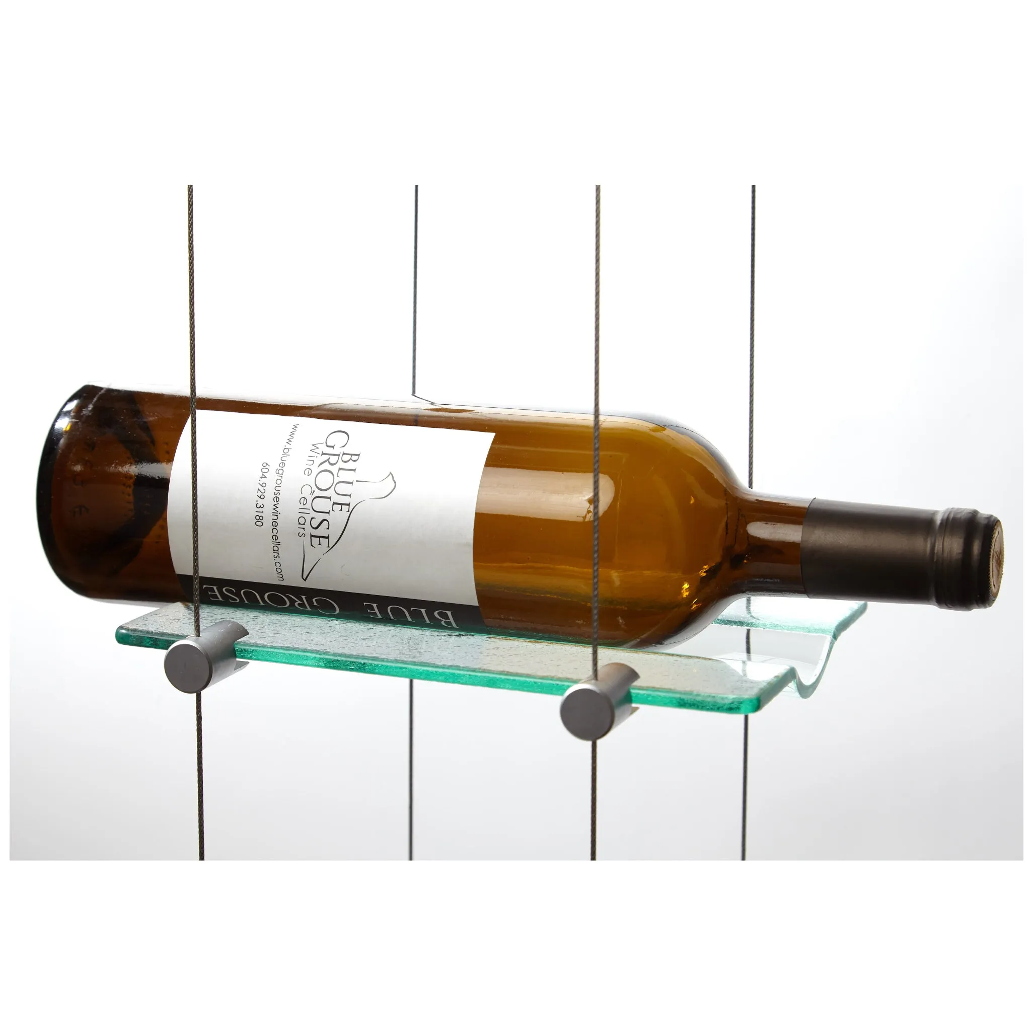 Glass Cradle with Clips for Float Wine Display System