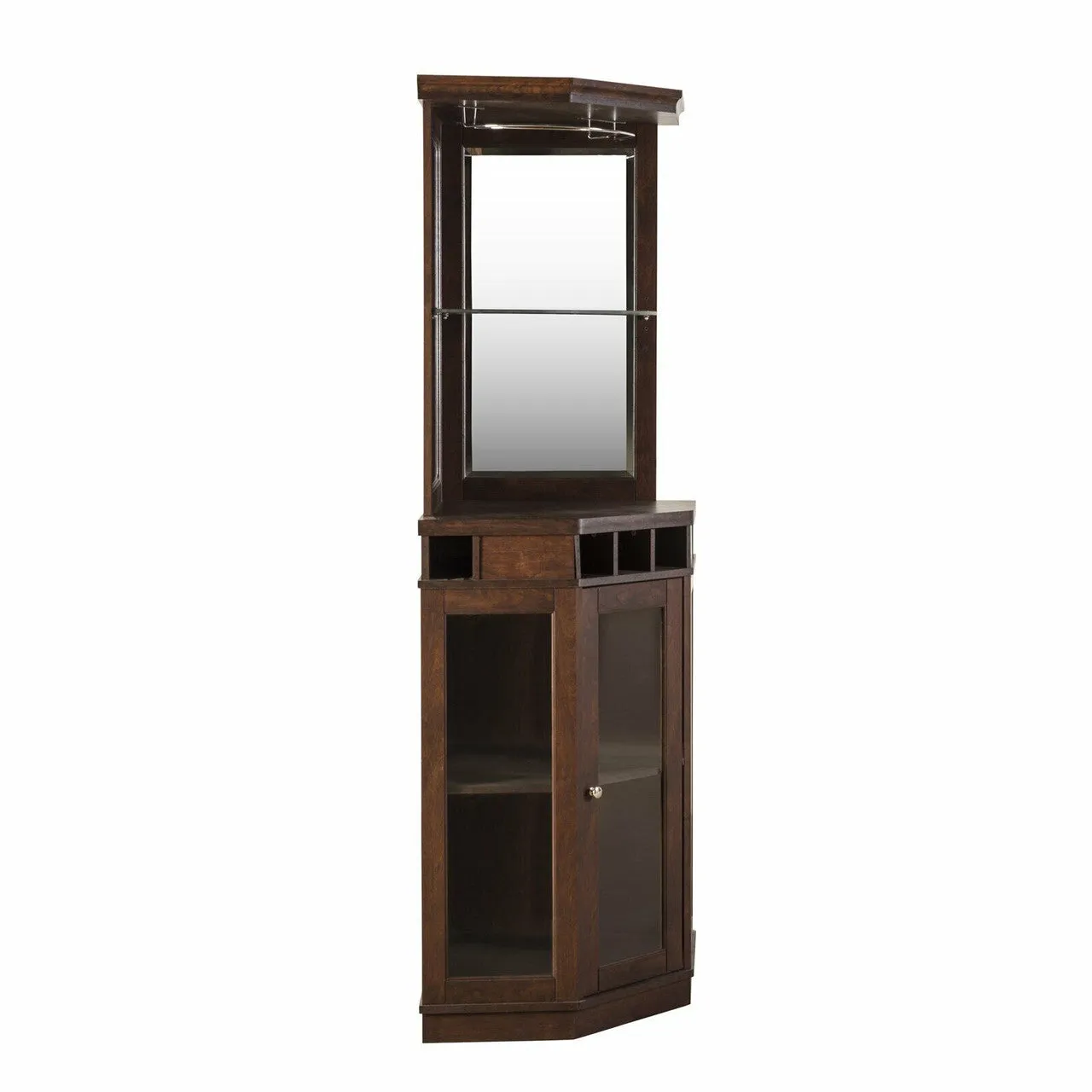 Go Green Woods Corner Bar Cabinet