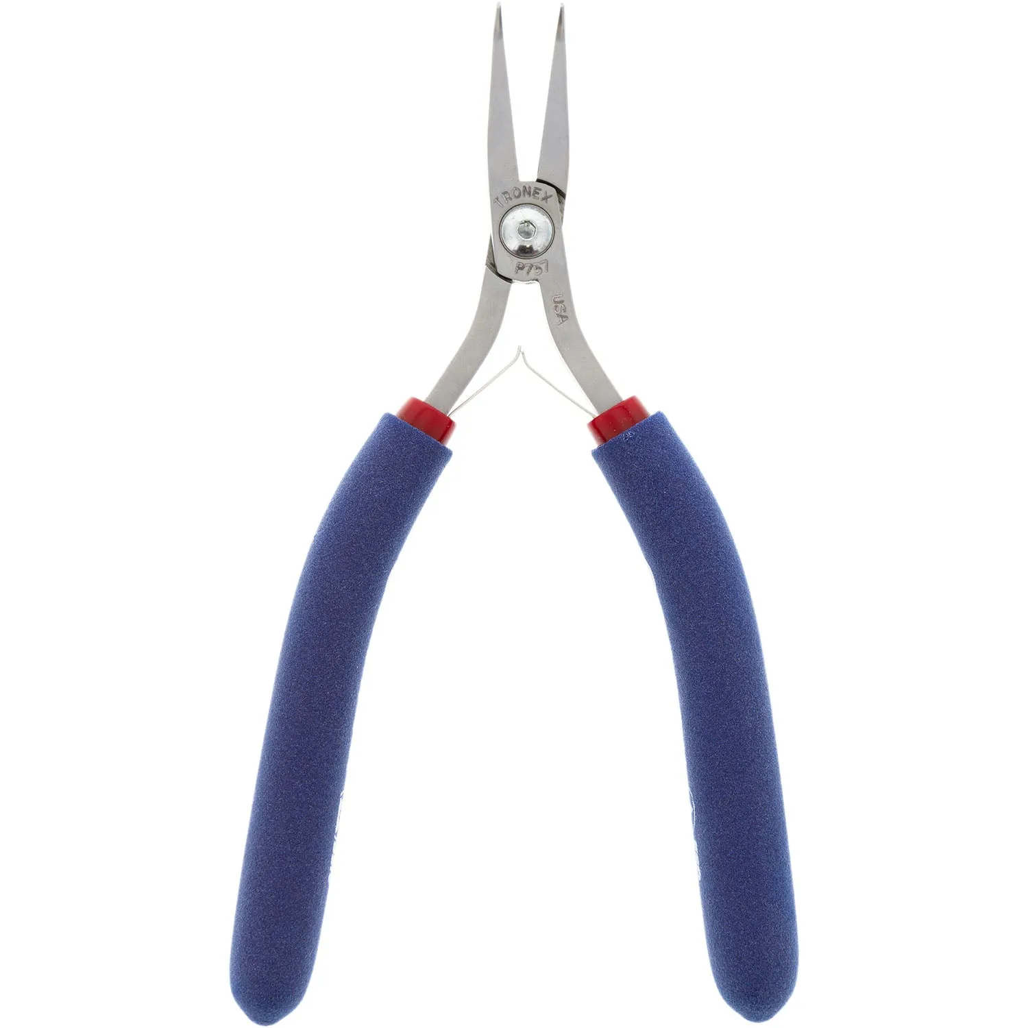 Grounded Pliers – Tronex Fine Bent Nose For Micro Welders - Bent Long Tip