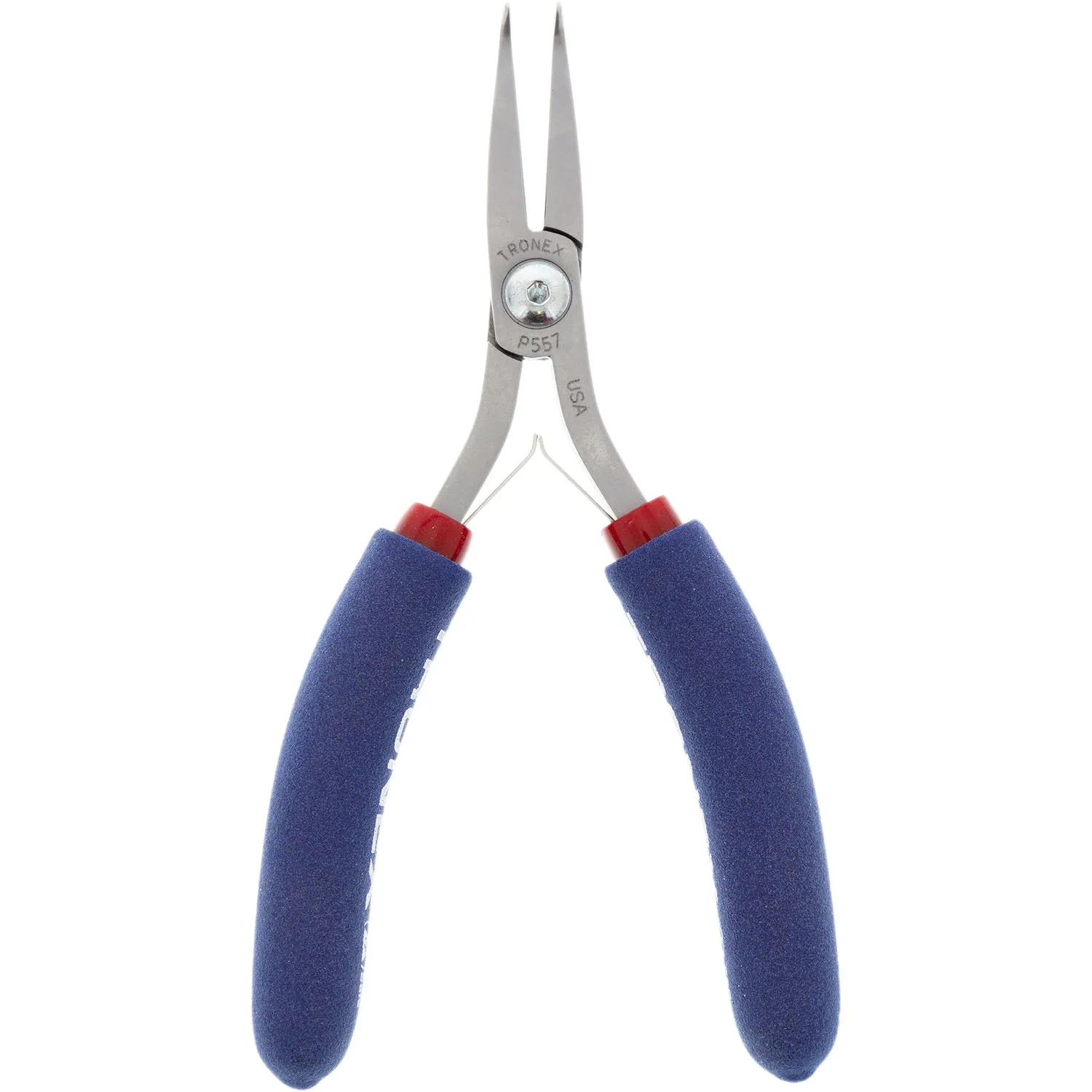 Grounded Pliers – Tronex Fine Bent Nose For Micro Welders - Bent Long Tip