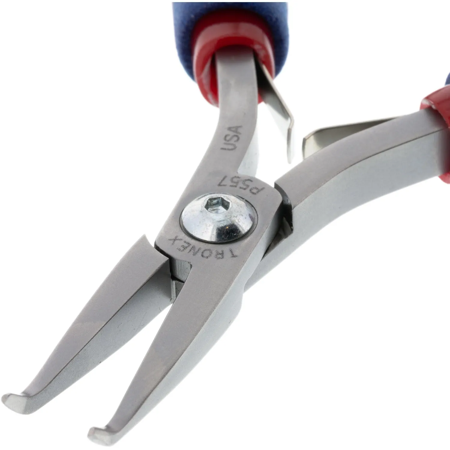 Grounded Pliers – Tronex Fine Bent Nose For Micro Welders - Bent Long Tip