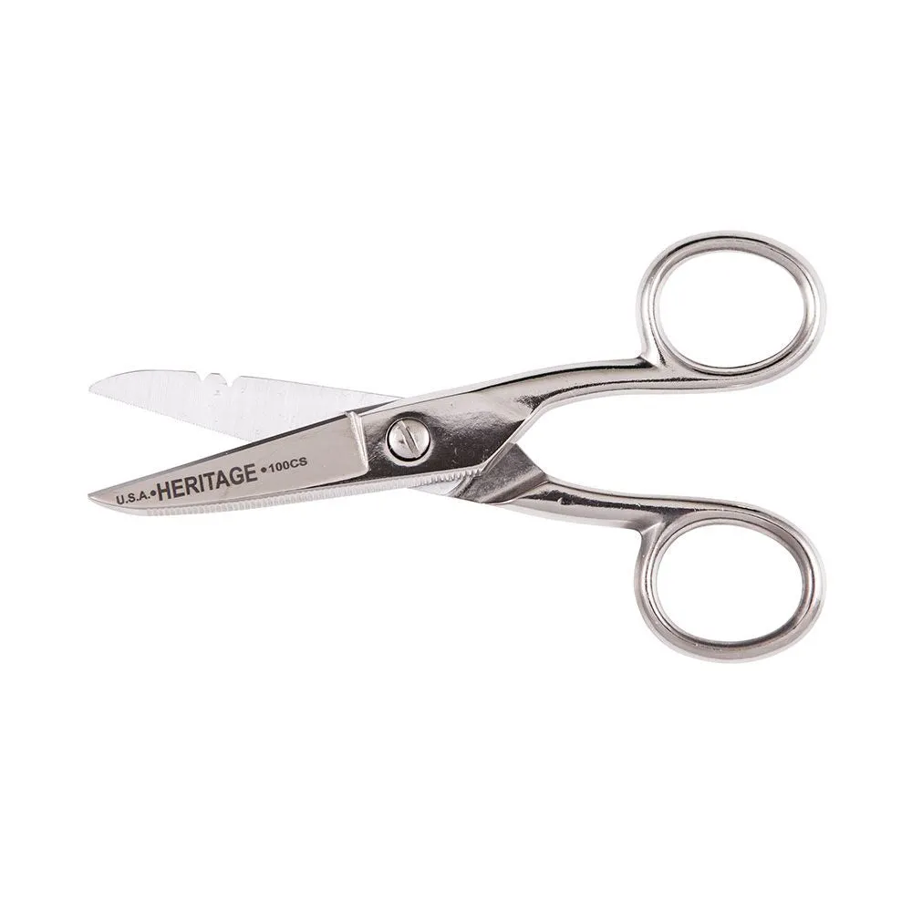 Heritage Cutlery 100CDS Electrician Scissor / Notched / Deep Serration