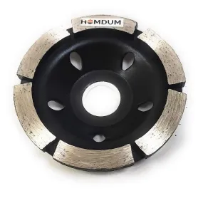 Homdum 4 Inch 100mm Segmented Single Rim Diamond Cup Angle Grinder Wheel for Removal of Concrete and Paint Epoxy etc from Marble Granite Stone by Grinding disc.