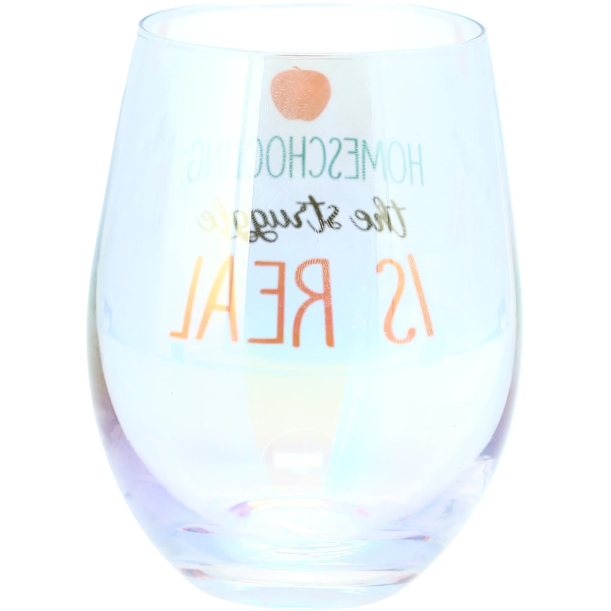 Homeschooling 18 oz Stemless Wine Glass