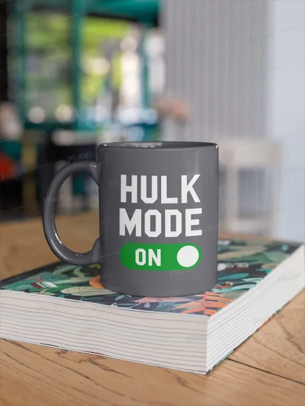 hulk mode on, ceramic fitness mug gift ,hulk party coffee mug ,novelty gift idea