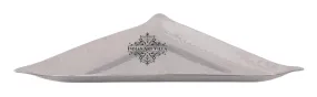 IndianArtVilla Steel Hammered Triangular Platter Tray