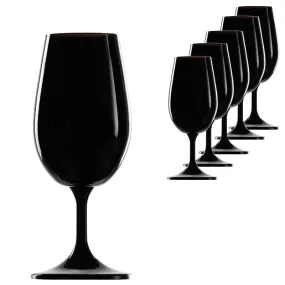 ISO Type Black Wine Tasting Glasses 21cl - Set of 6 (Blind Wine Tastings)