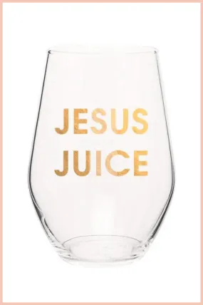 Jesus Juice Wine Glass