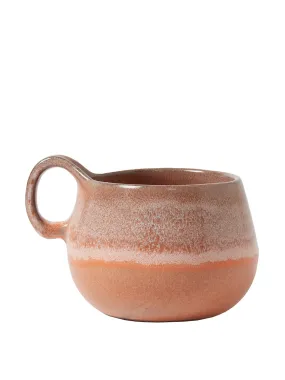 Keke orange reactive glaze ceramic mug