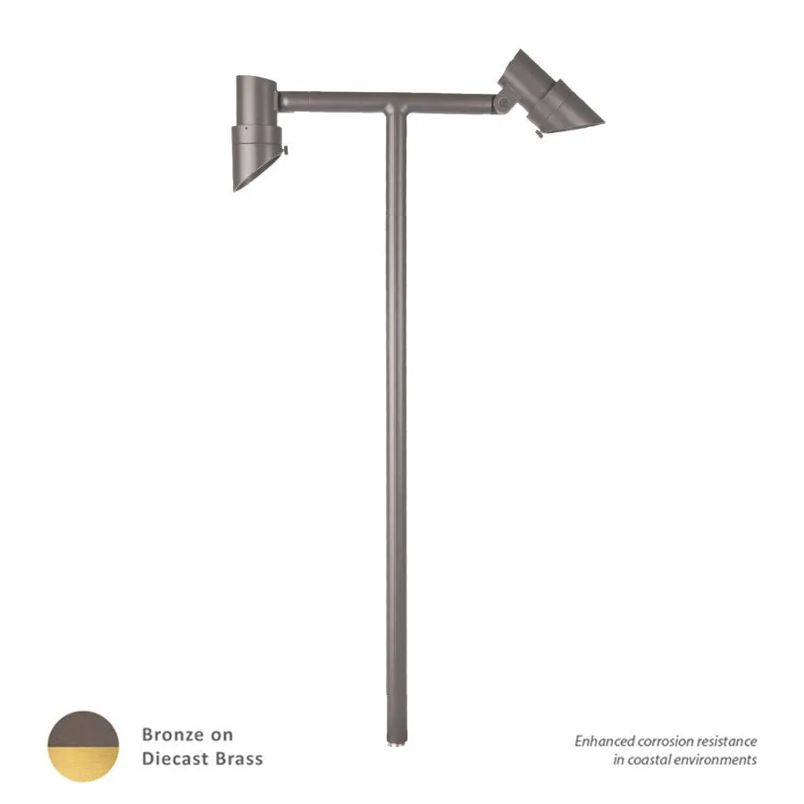 LED Path Light from the Mini Db Path Collection in Bronzed Brass Finish by W.A.C. Lighting