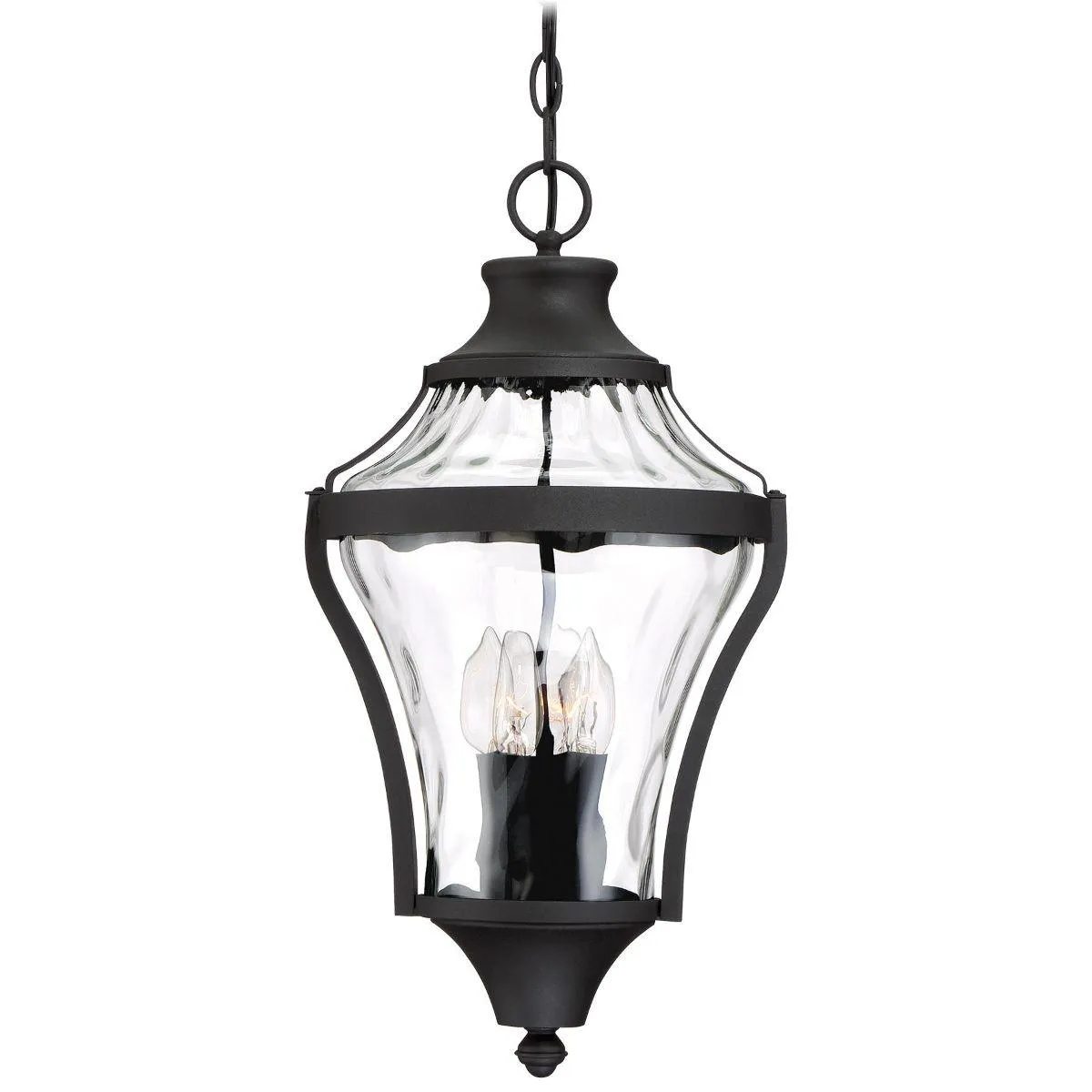 Libre 4 lights Outdoor Hanging Lantern Black finish