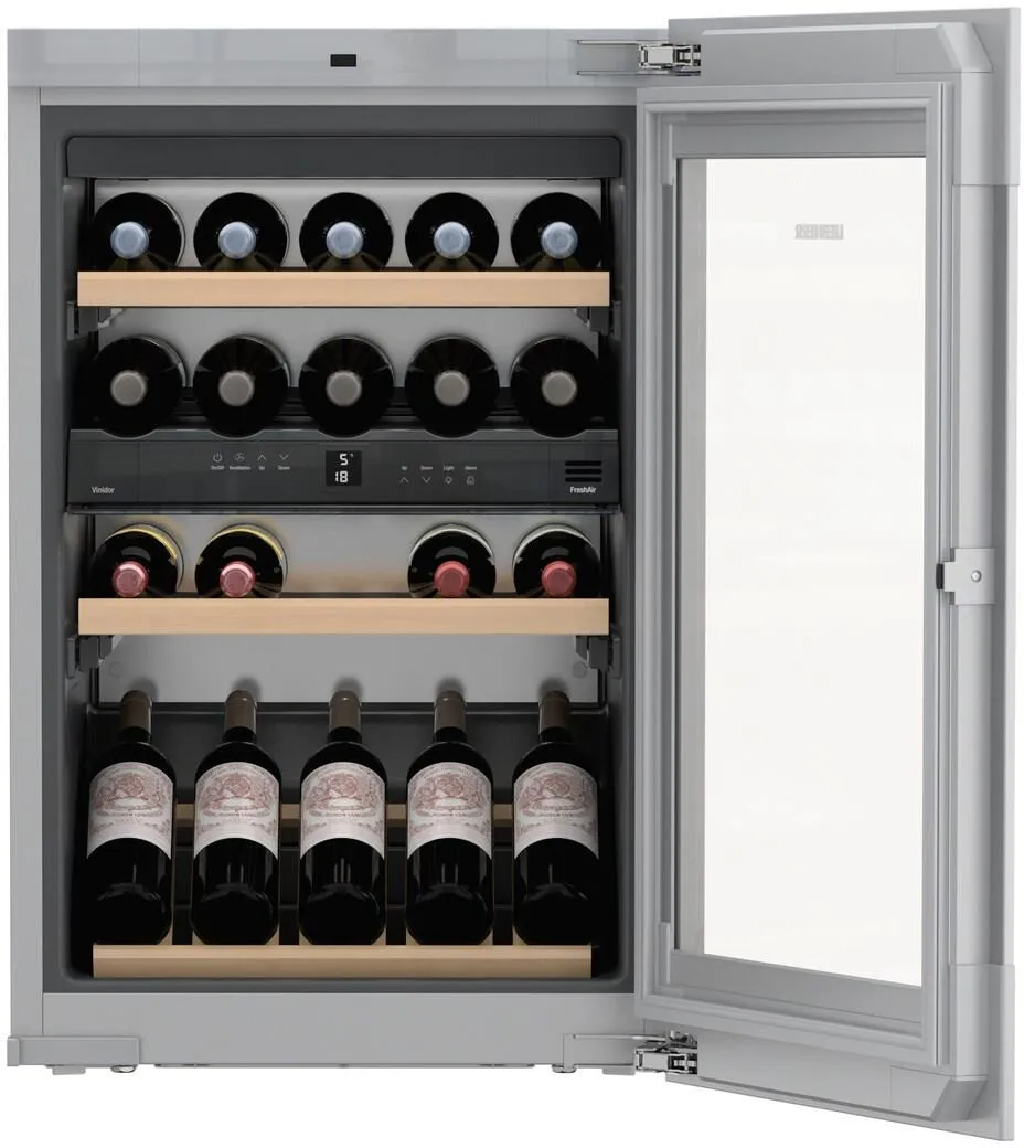 Liebherr HWGB3300 24 Inch Built-In Dual Zone Wine Cabinet with 33-Bottle Capacity