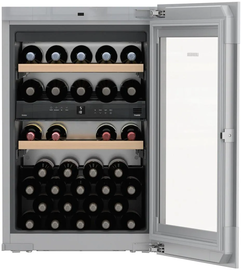 Liebherr HWGB3300 24 Inch Built-In Dual Zone Wine Cabinet with 33-Bottle Capacity