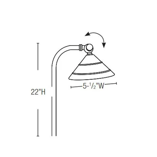 Lightcraft Outdoor Natural Bronze Luna Escort Path Light 12V Stake Included